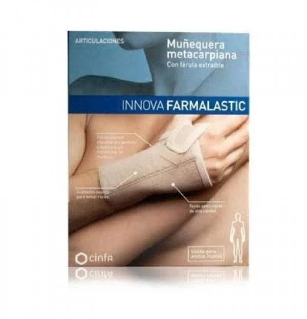Muñequera Metacarpiana - Farmalastic Innova Ferula (1 Unidad Talla Grande)