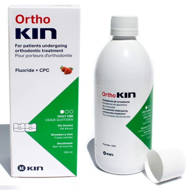 Orthokin Enjuague Bucal (1 Envase 500 Ml Sabor Fresa Mentolada)
