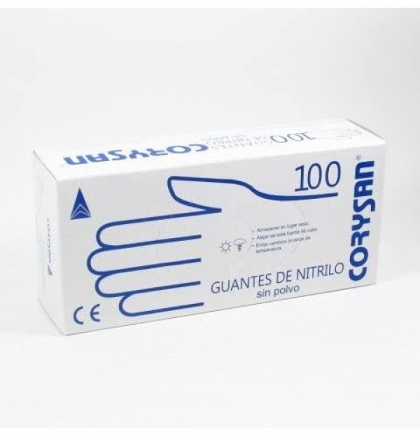 Guantes De Nitrilo Para Exploracion - Corysan Ambidiestro No Esteril (100 Unidades Talla Pequeña)