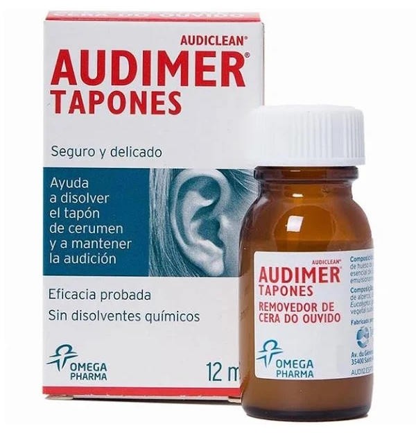 Audimer Audiclean Tapones Solucion - Limpieza Oidos (1 Envase 12 Ml)