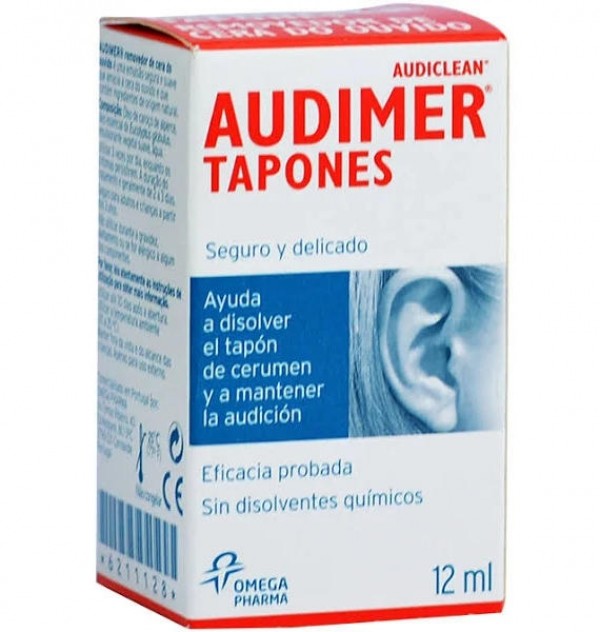 Audimer Audiclean Tapones Solucion - Limpieza Oidos (1 Envase 12 Ml)