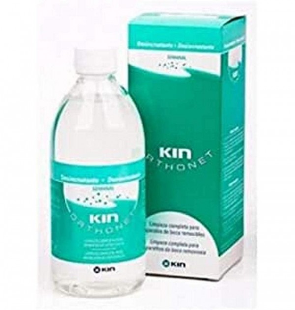 Kin Orthonet Desincrustante Semanal - Limpieza Protesis Dental (500 Ml)