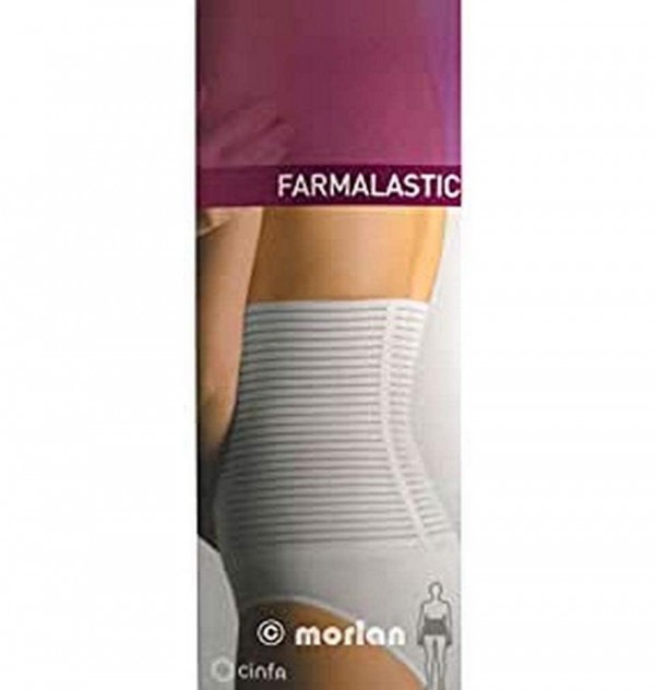 Faja Lumbar - Farmalastic Velcro (Talla 2 Color Blanco)