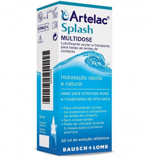 Artelac Splash Colirio Ojos Secos Multidosis, 10 ml. - Bausch & Lomb 