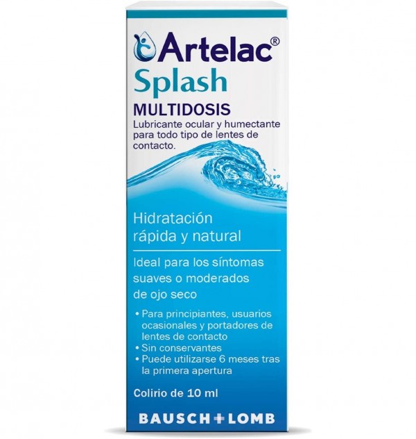 Artelac Splash Colirio Ojos Secos Multidosis, 10 ml. - Bausch & Lomb 
