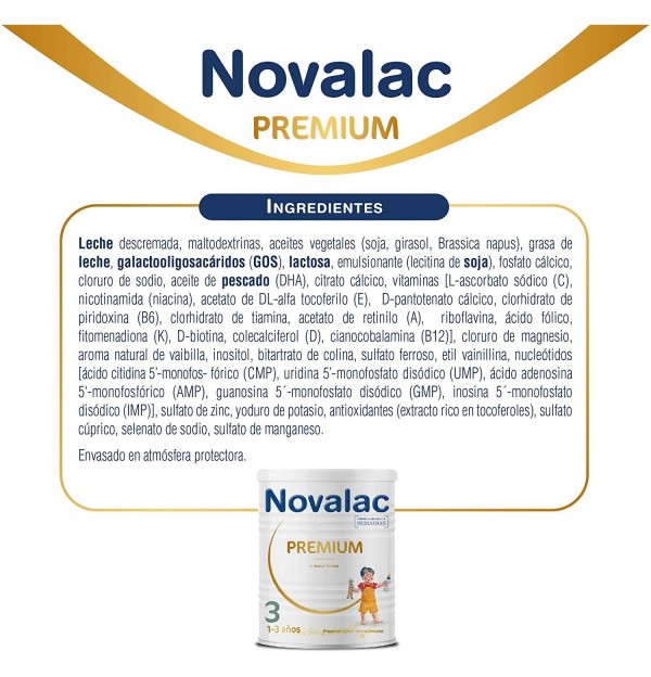 Novalac Premium 3 Preparado Lacteo (1 Envase 800 G)