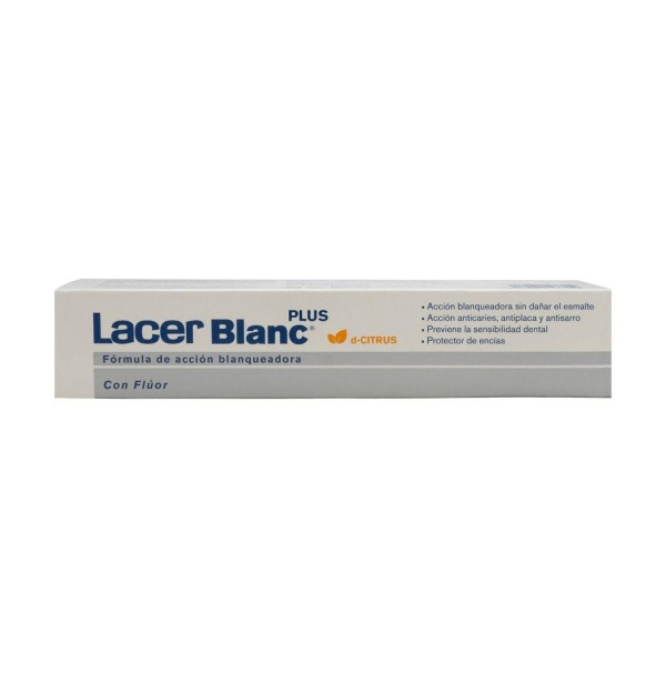 Lacerblanc Plus Blanqueadora Uso Diario - Pasta Dental (1 Envase 125 Ml Sabor D- Citrus)
