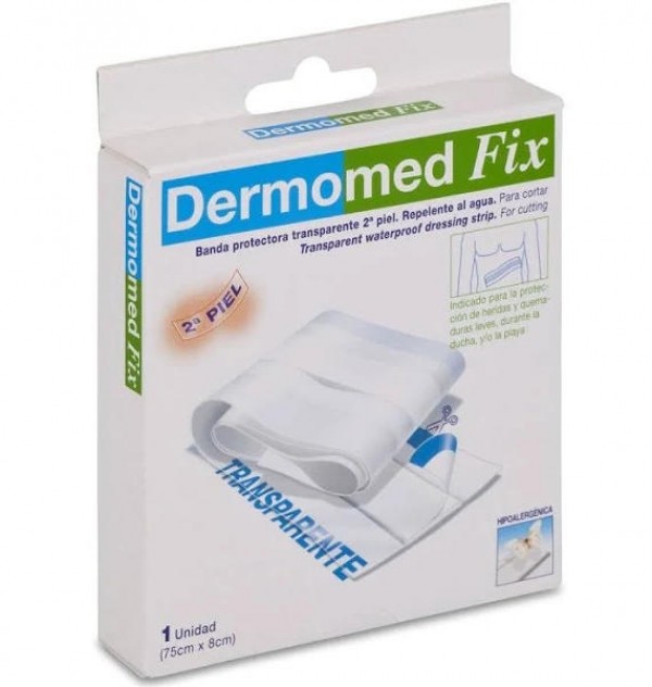 Dermomed Fix Segunda Piel - Aposito Esteril Banda (1 Unidad 75 Cm X 8 Cm)
