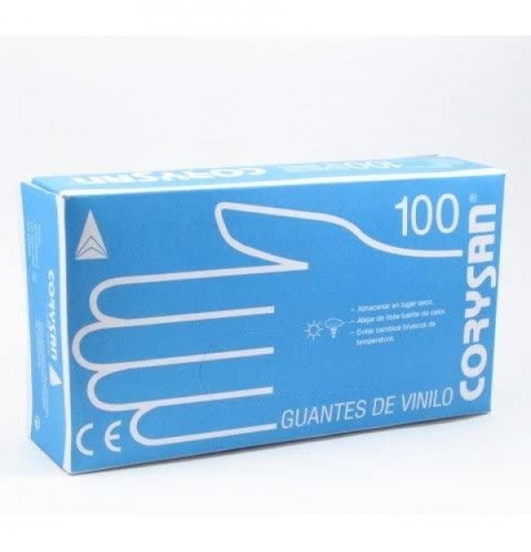 Guantes De Vinilo Para Exploracion - Corysan (100 Unidades Talla Grande)