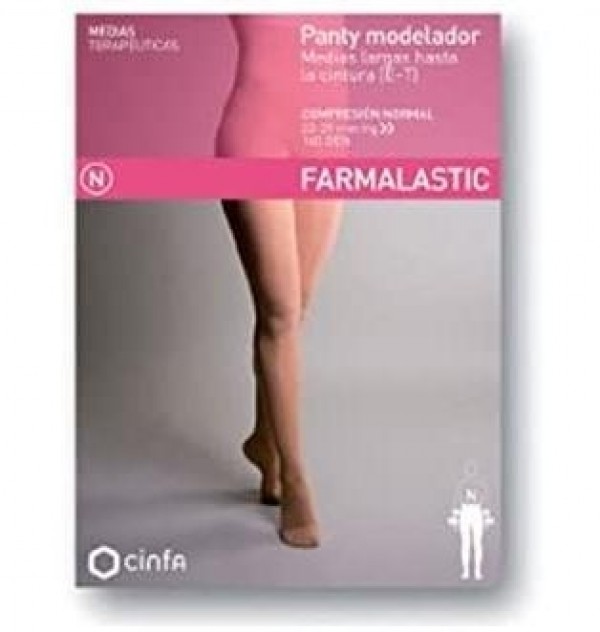 Panty Compresion Normal - Farmalastic Cn Modelador 140 Den (Talla Pequeña Color Negro)