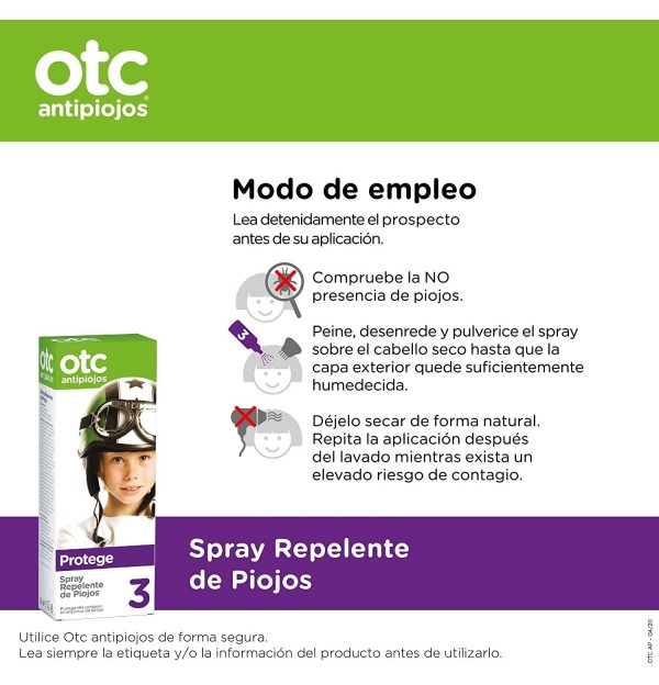 Otc Antipiojos Spray Repelente De Piojos - Antipiojos (1 Spray 125 Ml)