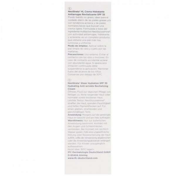 Neostrata Crema Hidratación Ligera Piel Normal Y Mixta Spf35+ 50Ml