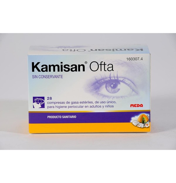 Kamisan Ofta Sin Conservante Higiene Periocular - Gasas Algodon Impregnadas En Solucion (28 Compresas)