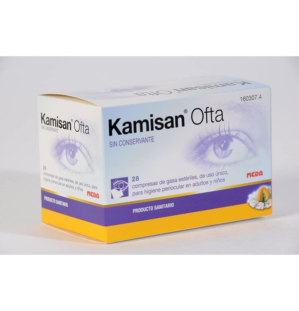 Kamisan Ofta Sin Conservante Higiene Periocular - Gasas Algodon Impregnadas En Solucion (28 Compresas)