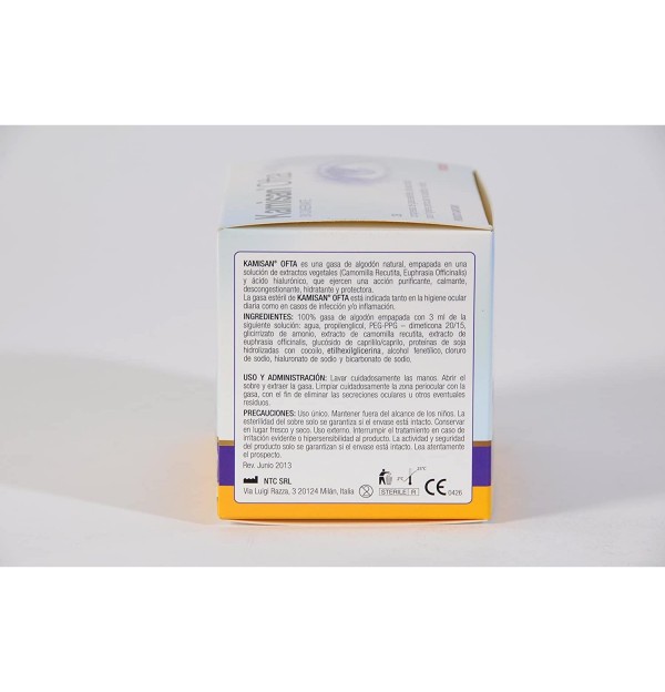 Kamisan Ofta Sin Conservante Higiene Periocular - Gasas Algodon Impregnadas En Solucion (28 Compresas)