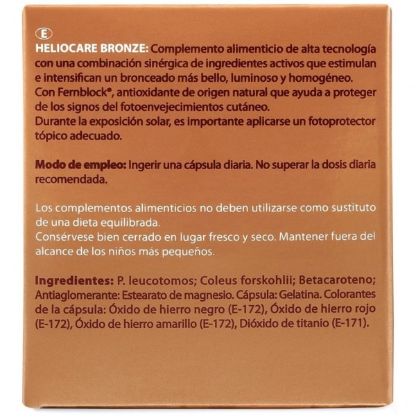 Heliocare Cápsulas Oral Bronze 30Cáps