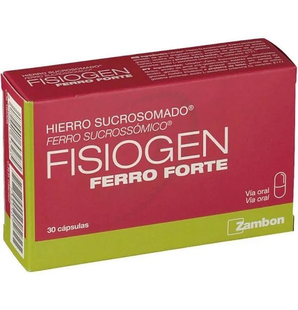 Fisiogen Ferro Forte, 30 Capsulas. - Zambon
