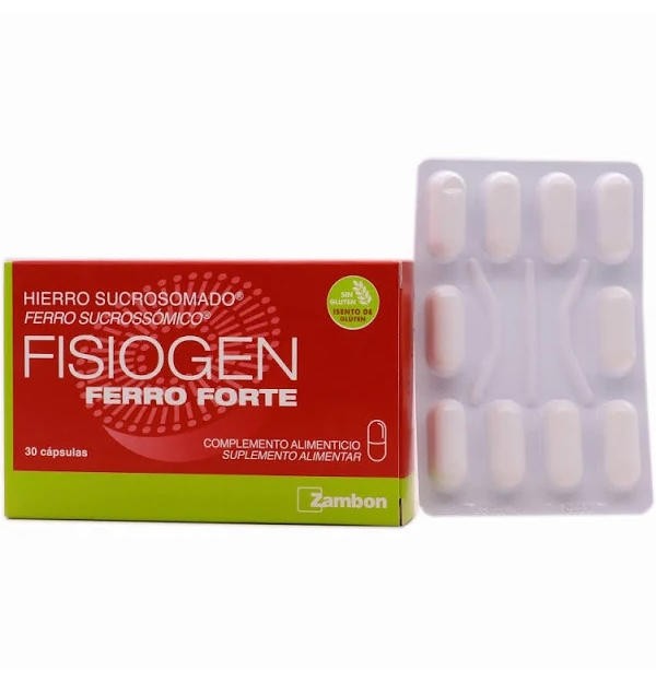 Fisiogen Ferro Forte, 30 Capsulas. - Zambon
