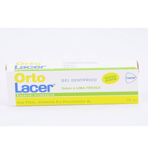 Ortolacer Ortodoncia Gel Dentifrico (1 Envase 75 Ml Sabor Lima Fresca)