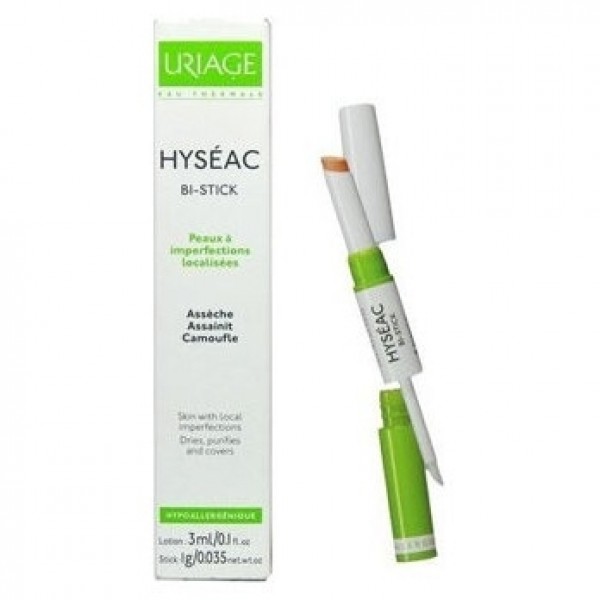 Uriage Hyséac Bi-Stick Piel Con Imperfecciones, Loción 3 Ml + Stick 1 G