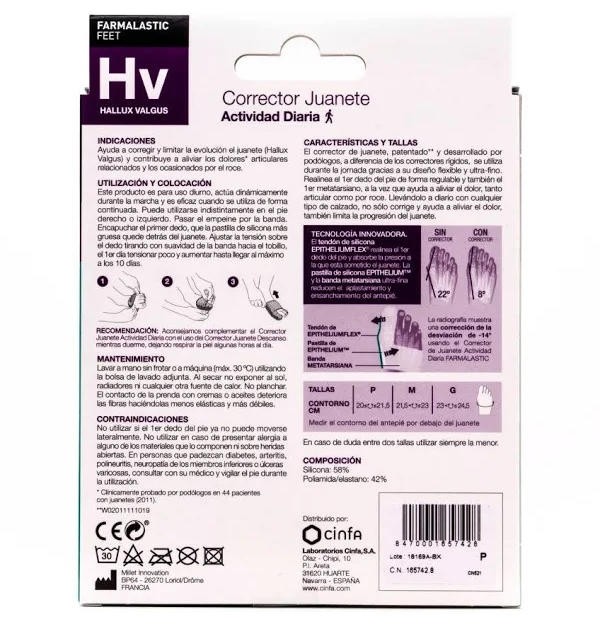 Corrector Juanete Actividad - Farmalastic Feet (T- Peq)