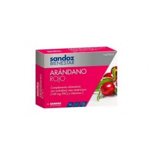 Sandoz Bienestar Arandano Rojo Cranberry (30 Capsulas)