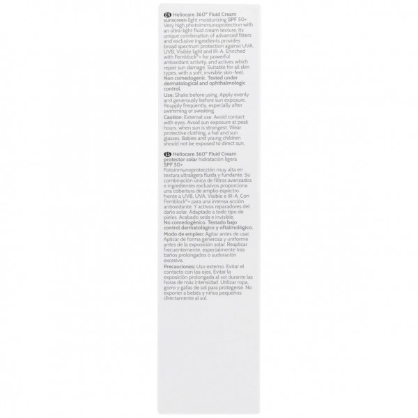 Heliocare 360º Fluido Cremoso Spf 50+, 50 Ml