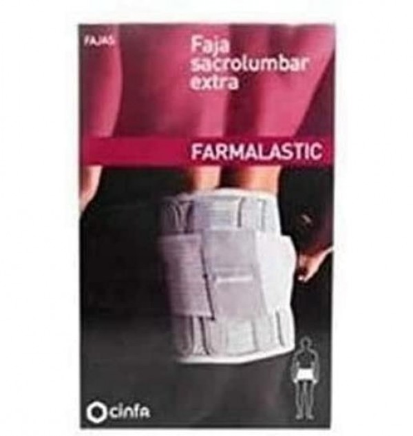 Faja Sacrolumbar - Farmalastic Extra (Contorno 118 Cm Talla 4 Color Gris)