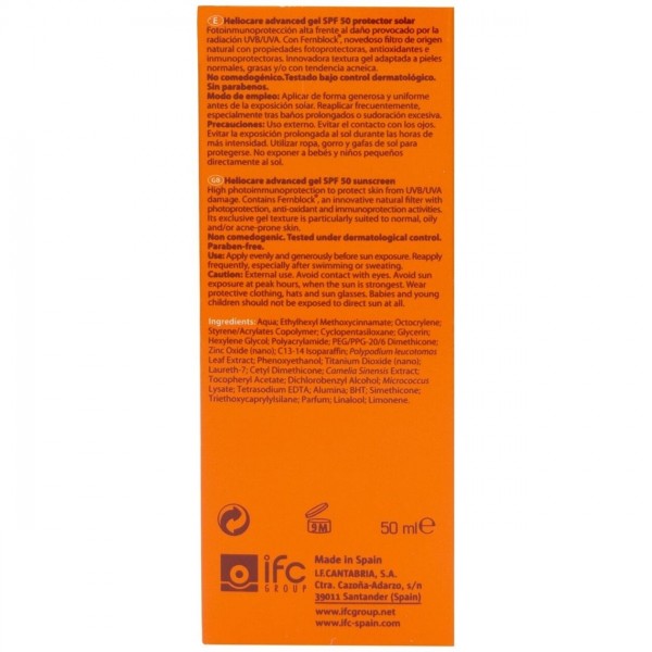 Heliocare Advanced Gel Protector Solar Spf50 50Ml
