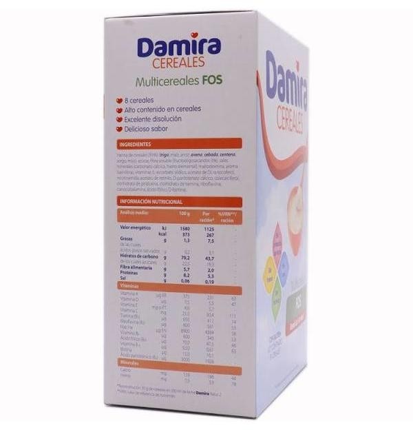 Damira Papilla 8 Cereales Fos (2 Envases 300 G)