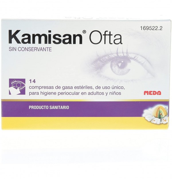 Kamisan Ofta Sin Conservante Higiene Periocular - Gasas Algodon Impregnadas En Solucion (14 Compresas)