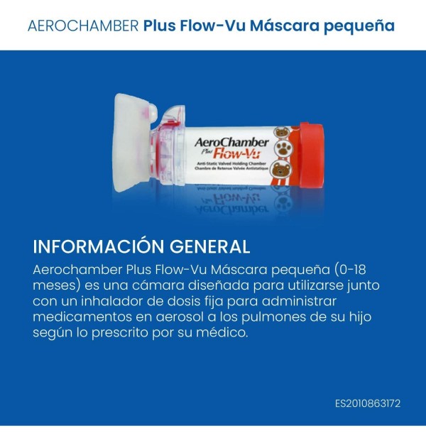 Aerochamber Plus Flow-Vu - Camara De Inhalacion (Neonato 1 U)