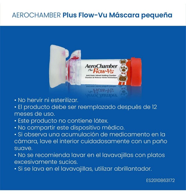 Aerochamber Plus Flow-Vu - Camara De Inhalacion (Neonato 1 U)