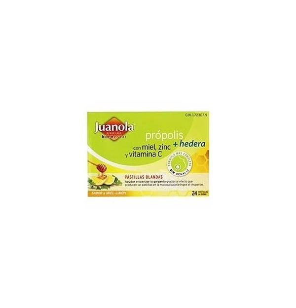 Juanola Propolis Hiedra Pastillas Miel Limon (24 Pastillas)