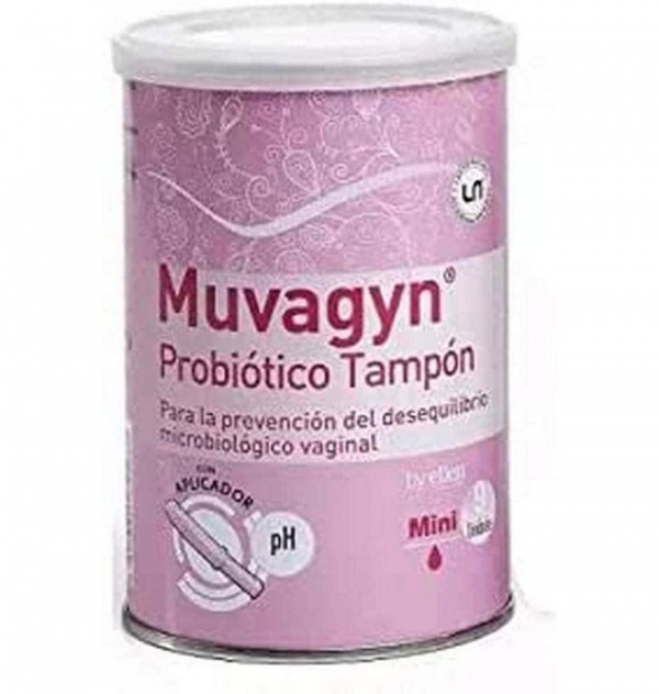 Muvagyn Probiotico Tampon Vaginal (Mini C/ Aplicador 9 Tampones)