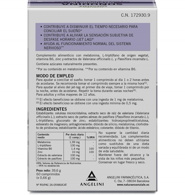 Melatonina Tri (1,99 Mg 60 Comprimidos)