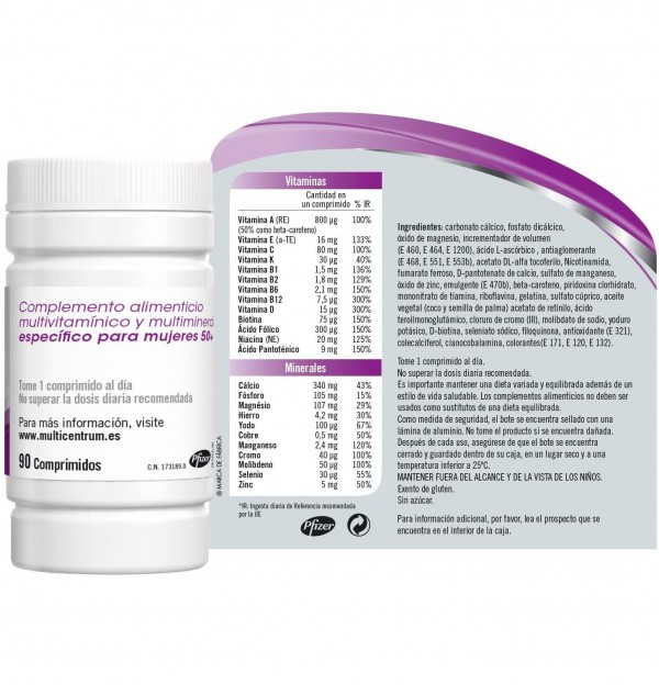 Multicentrum Mujer 50+ (90 Comprimidos)