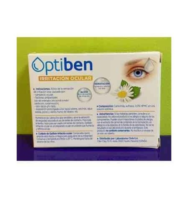 Optiben Ojos Irritados (10 Ampollas Unidosis 0,4 Ml)