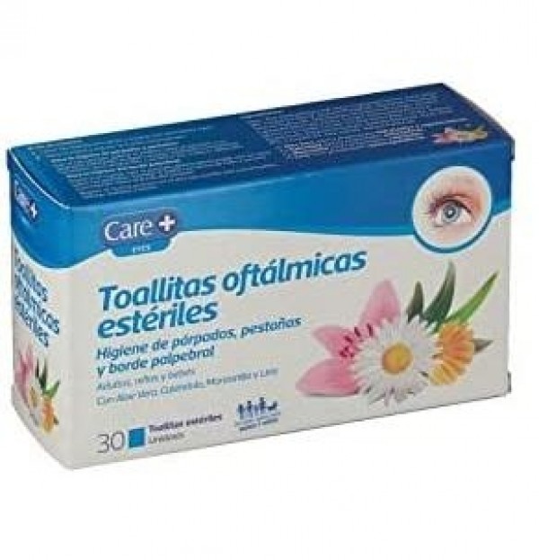 Care+ Toallitas Oftalmicas Esteriles (30 Toallitas)