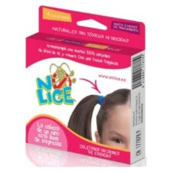 No Lice Coletero Anti-Piojos Negro/Marron 4Ud.