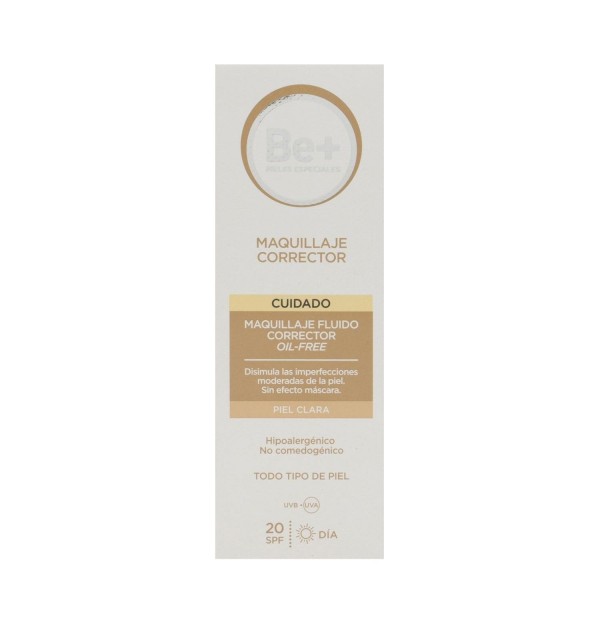 Be+ Maquillaje Fluido Corrector Oil Free Spf 20 (1 Envase 40 Ml Piel Clara)
