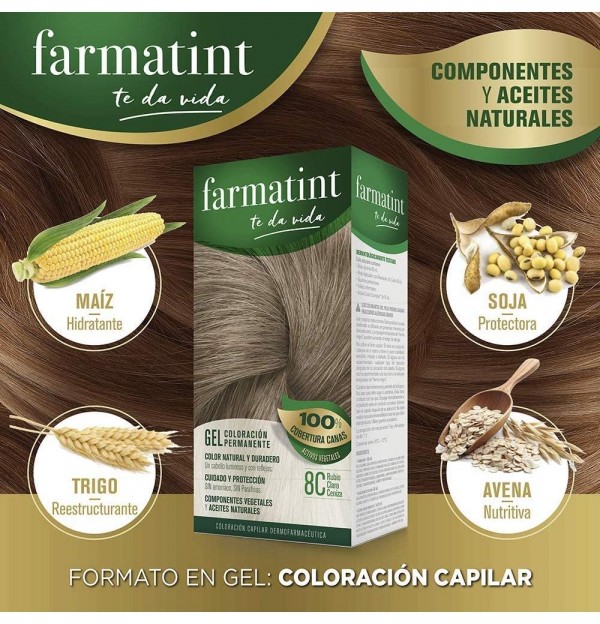 Farmatint (1 Envase 135 Ml Tono Rubio Claro Ceniza)