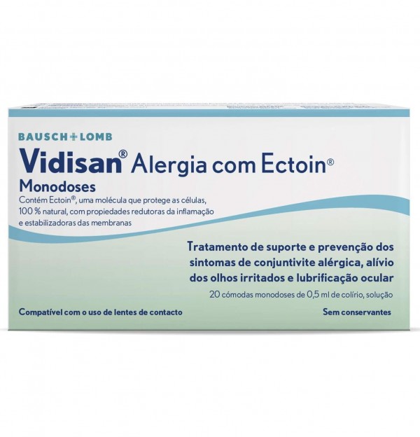 Vidisan Alergia Con Ectoin Colirio Monodosis 20 x 0,5 ml. - Bausch + Lomb
