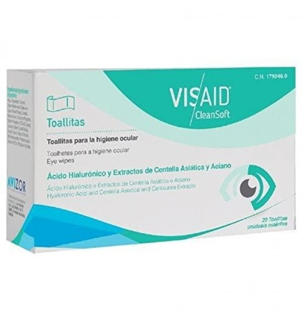 Visaid Clean Soft Toallitas Oftalmicas Esteriles, 20 Unidades. - Avizor