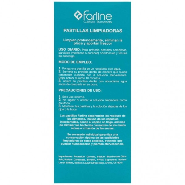 Promoción Farline Pastillas Limpiadoras, 64 + 32 Pastillas