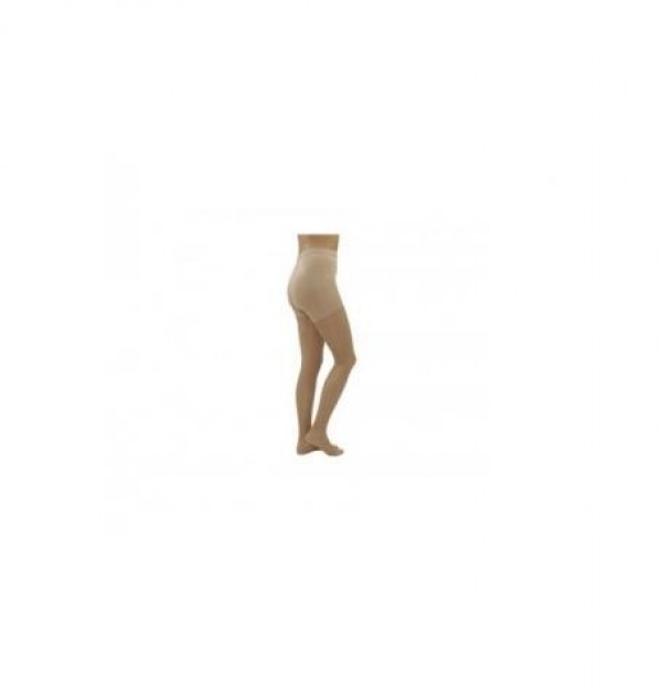 Media Larga (A-F) Compresion Ligera Blonda Silicona - Medilast Fresh (Talla Grande Color Beige)