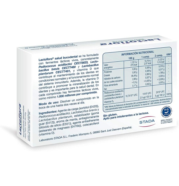 Lactoflora Salud Bucodental (30 Comprimidos Sabor Menta)