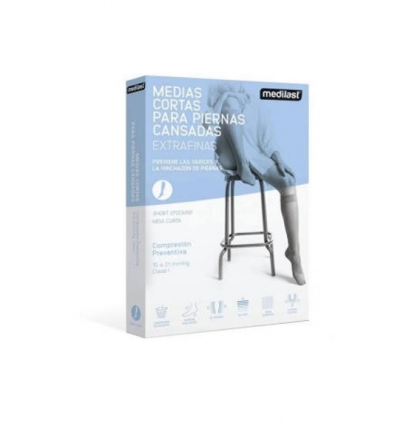 Media Corta (A-D) Compresion Preventiva - Medilast Donna (Talla Mediana Color Beige)
