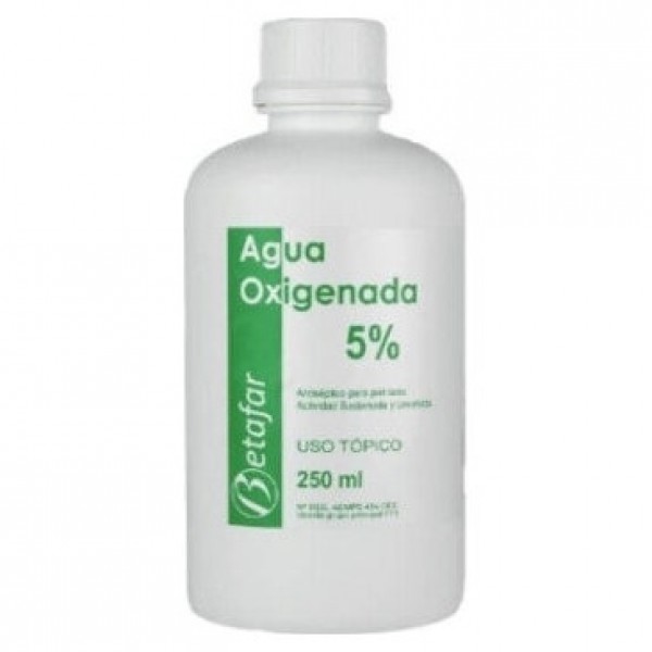 Agua Oxigenad Betafar 5% 250 Ml.