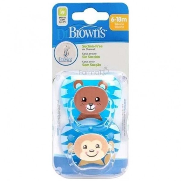 Dr Brown'S Chupete Silicone Prevent Classic Niño 6-12M T2 1Ud